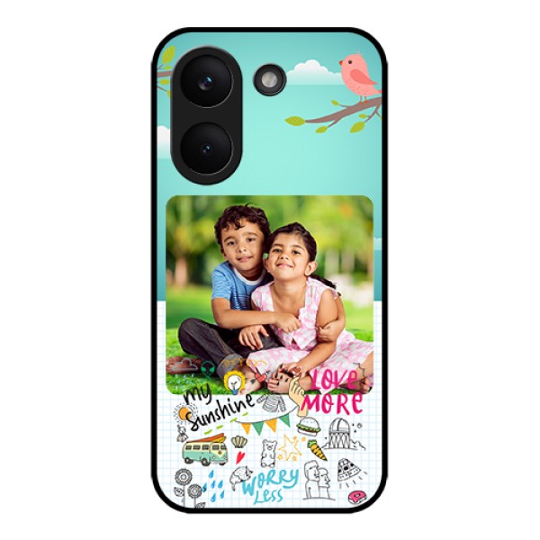Poco X8 Pro 5G Custom Glass Phone Case - Doodle Love Design