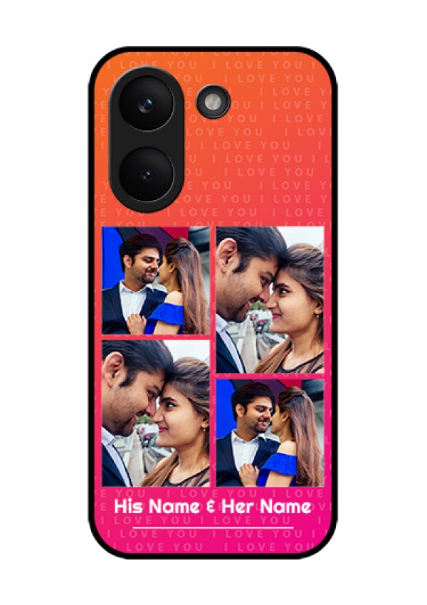 Poco X8 Pro 5G Custom Glass Phone Case - I Love You Pink Design