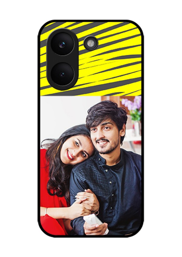 Poco X8 Pro 5G Custom Glass Phone Case - Yellow Abstract Design