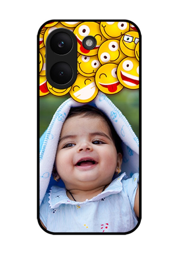 Poco X8 Pro 5G Custom Glass Phone Case - With Smiley Emoji Design