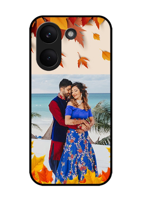 Poco X8 Pro 5G Custom Glass Phone Case - Autumn Maple Leaves Design
