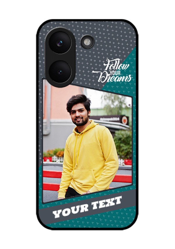 Poco X8 Pro 5G Custom Glass Phone Case - Background Pattern Design With Quote