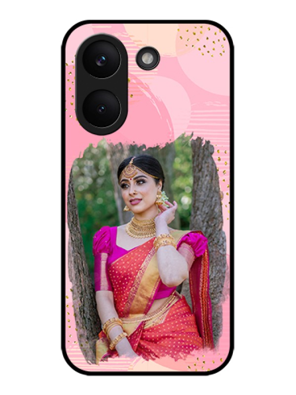 Custom Poco X8 Pro 5G Custom Glass Phone Case - Gold Glitter Splash Design