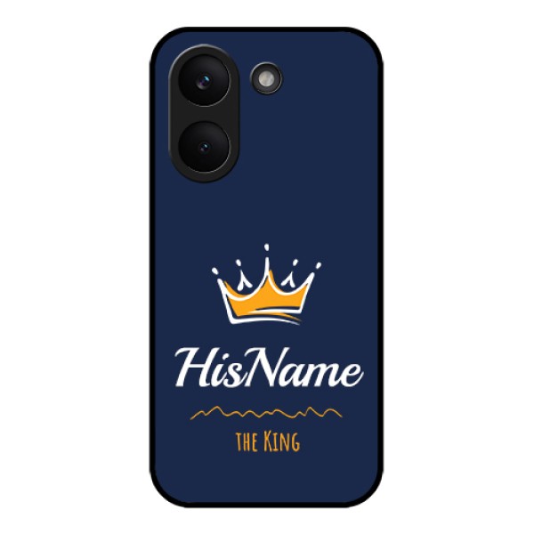Poco X8 Pro 5G Custom Glass Phone Case - King With Name Design