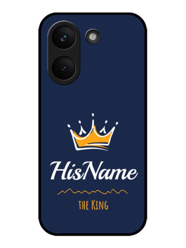 Custom Poco X8 Pro 5G Custom Glass Phone Case - King With Name Design