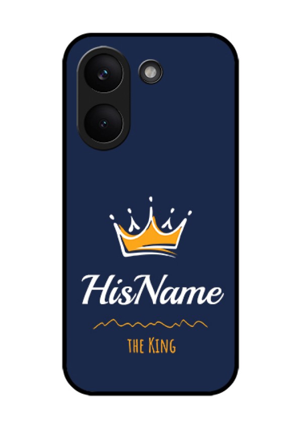 Poco X8 Pro 5G Custom Glass Phone Case - King With Name Design