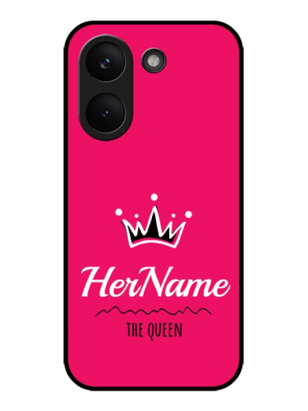 Custom Poco X8 Pro 5G Custom Glass Phone Case - Queen With Name Design