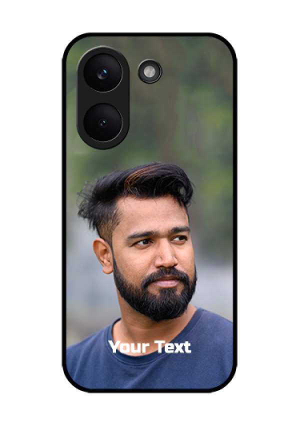 Poco X8 Pro 5G Custom Glass Phone Case - Photo With Text Design