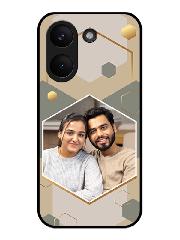 Custom Poco X8 Pro 5G Custom Glass Phone Case - Stylish Hexagon Pattern Design