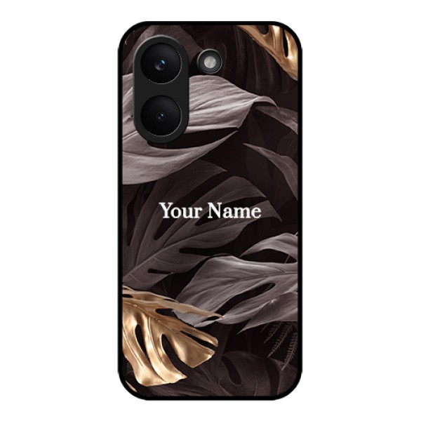 Poco X8 Pro 5G Custom Glass Phone Case - Wild Leaves Digital Paint Design Poco X8 Pro 5G Custom Glass Phone Case - Wild Leaves Digital Paint Design