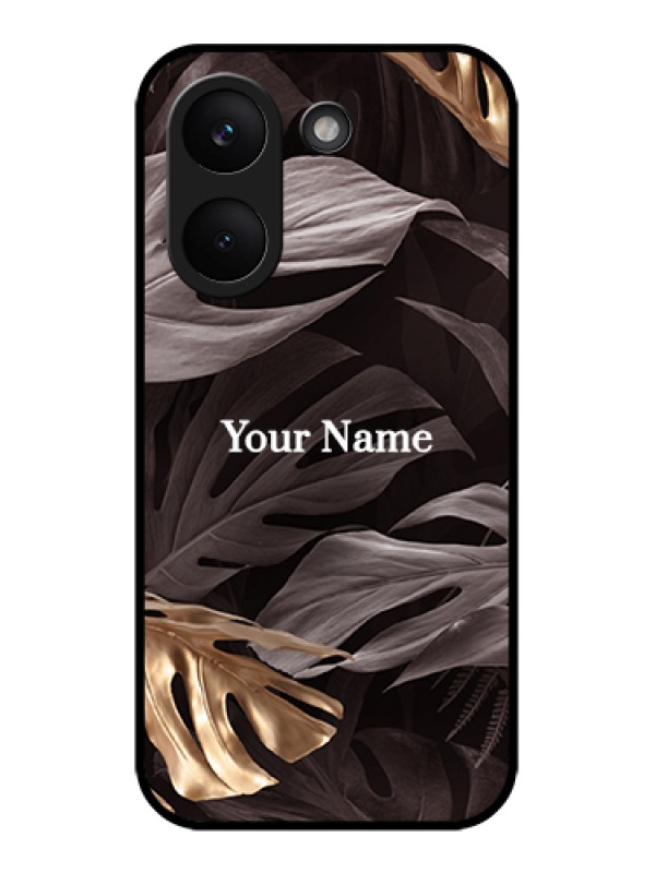 Custom Poco X8 Pro 5G Custom Glass Phone Case - Wild Leaves Digital Paint Design