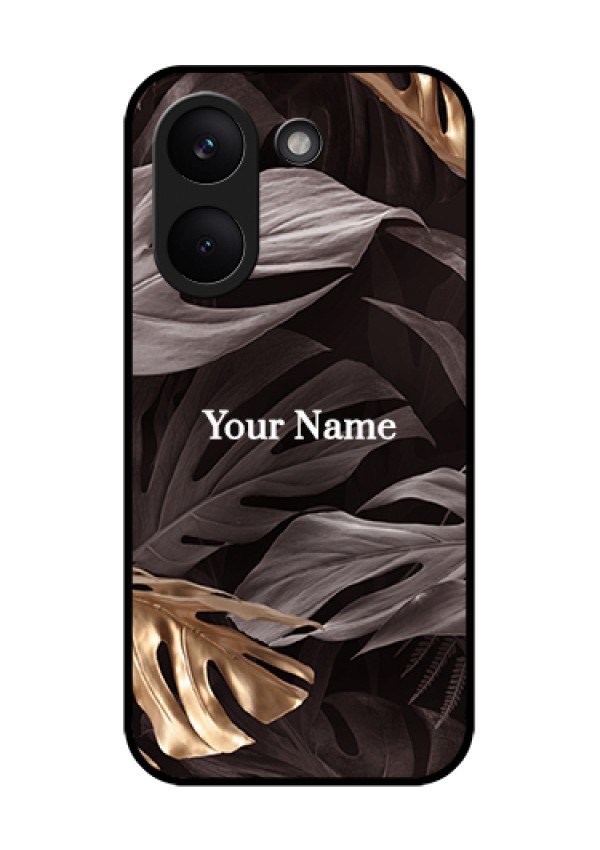 Poco X8 Pro 5G Custom Glass Phone Case - Wild Leaves Digital Paint Design