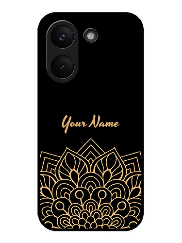 Custom Poco X8 Pro 5G Custom Glass Phone Case - Golden Mandala Design
