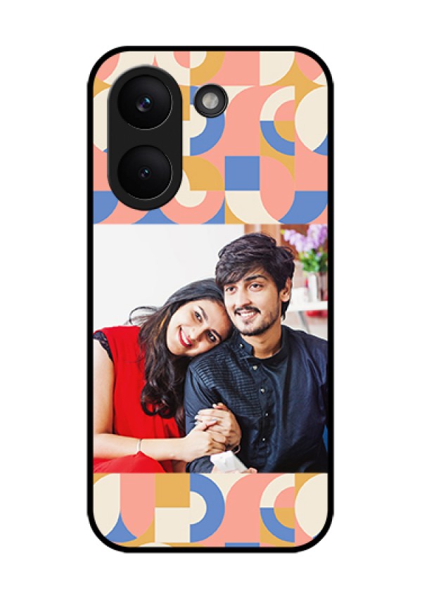 Poco X8 Pro 5G Custom Glass Phone Case - Semi - Circle Maze Pattern Design