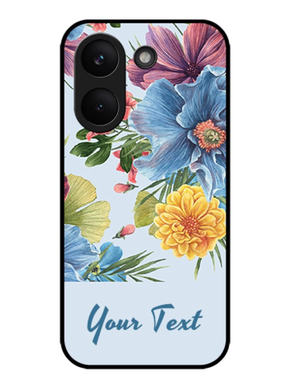Custom Poco X8 Pro 5G Custom Glass Phone Case - Stunning Watercolored Flowers Painting Design