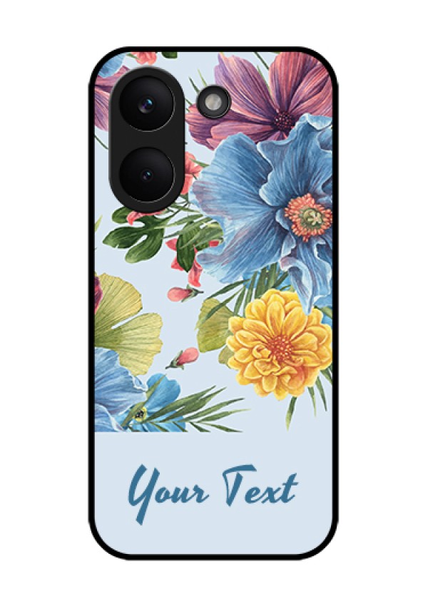 Poco X8 Pro 5G Custom Glass Phone Case - Stunning Watercolored Flowers Painting Design