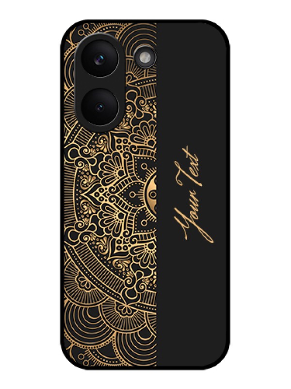 Custom Poco X8 Pro 5G Custom Glass Phone Case - Mandala Art With Custom Text Design