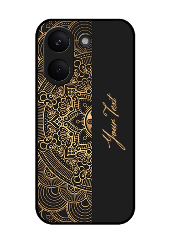 Poco X8 Pro 5G Custom Glass Phone Case - Mandala Art With Custom Text Design