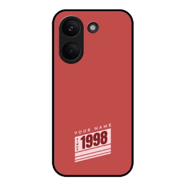 Poco X8 Pro 5G Custom Glass Phone Case - Red Custom Year Of Birth Design Poco X8 Pro 5G Custom Glass Phone Case - Red Custom Year Of Birth Design