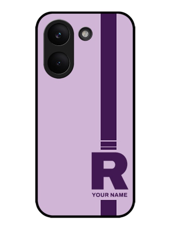 Custom Poco X8 Pro 5G Custom Glass Phone Case - Simple Dual Tone Stripe With Name Design