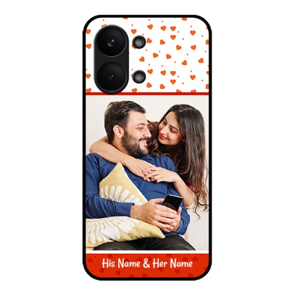Poco X8 Pro Max 5G Custom Glass Phone Case - Orange Love Symbol Design