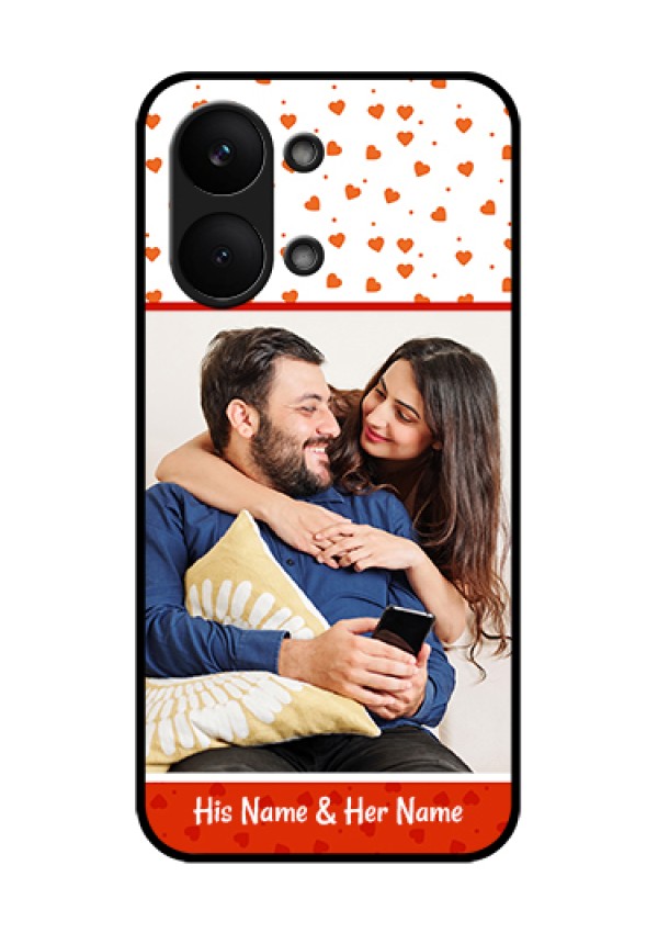 Poco X8 Pro Max 5G Custom Glass Phone Case - Orange Love Symbol Design