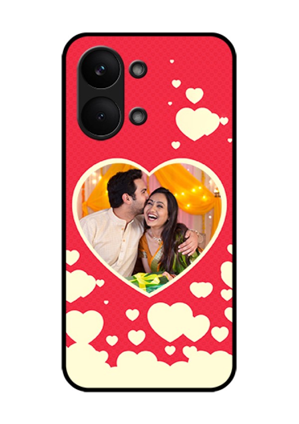 Poco X8 Pro Max 5G Custom Glass Phone Case - Love Symbols Phone Cover Design