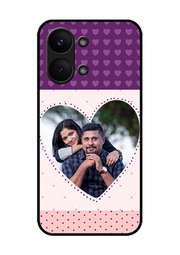 Poco X8 Pro Max 5G Custom Glass Phone Case - Violet Love Dots Design