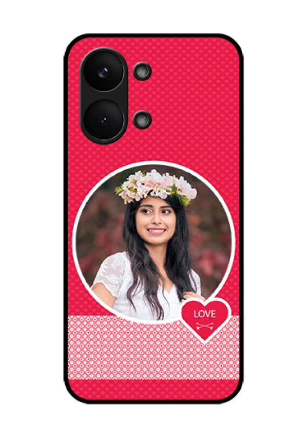 Poco X8 Pro Max 5G Custom Glass Phone Case - Pink Color Pattern Design