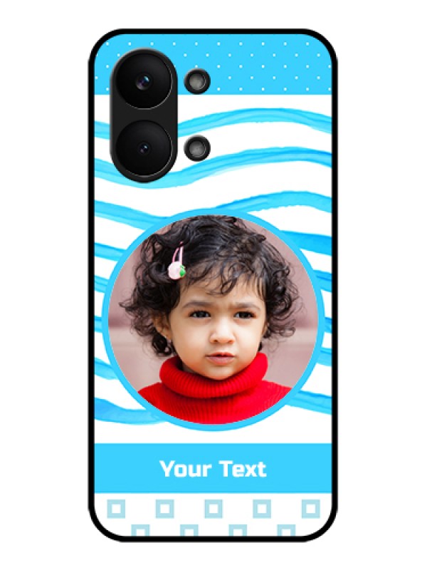 Custom Poco X8 Pro Max 5G Custom Glass Phone Case - Simple Blue Case Design