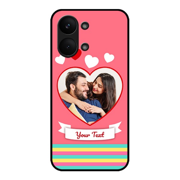 Poco X8 Pro Max 5G Custom Glass Phone Case - Love Shapes Doodle Design
