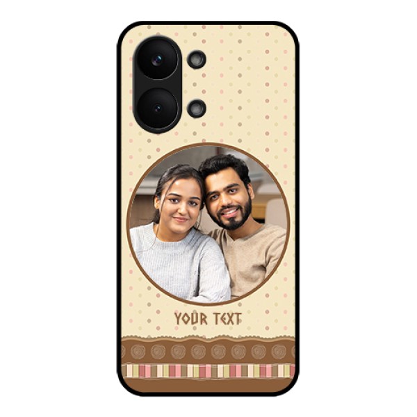 Poco X8 Pro Max 5G Custom Glass Phone Case - Brown Dotted Mobile Case Design