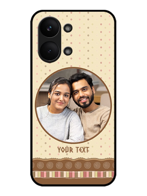 Custom Poco X8 Pro Max 5G Custom Glass Phone Case - Brown Dotted Mobile Case Design
