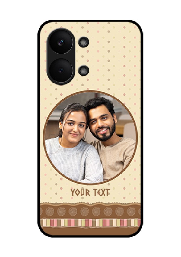 Poco X8 Pro Max 5G Custom Glass Phone Case - Brown Dotted Mobile Case Design