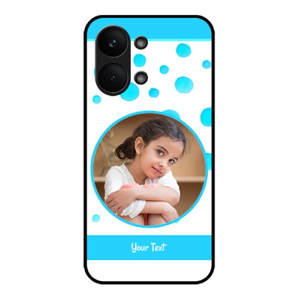 Poco X8 Pro Max 5G Custom Glass Phone Case - Blue Bubbles Pattern Design Poco X8 Pro Max 5G Custom Glass Phone Case - Blue Bubbles Pattern Design