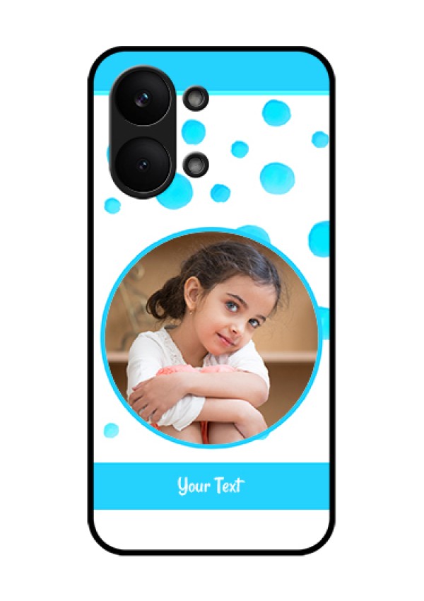 Poco X8 Pro Max 5G Custom Glass Phone Case - Blue Bubbles Pattern Design