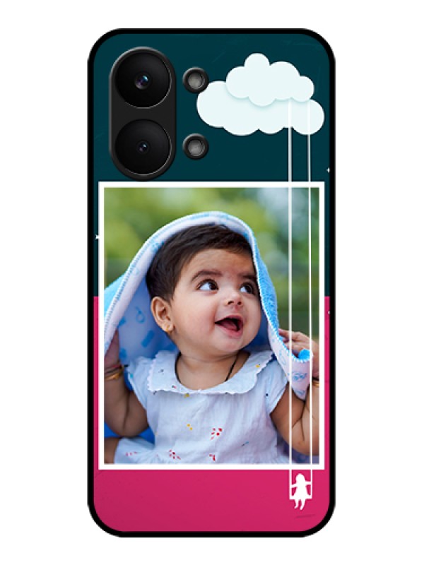 Custom Poco X8 Pro Max 5G Custom Glass Phone Case - Cute Girl With Cloud Design