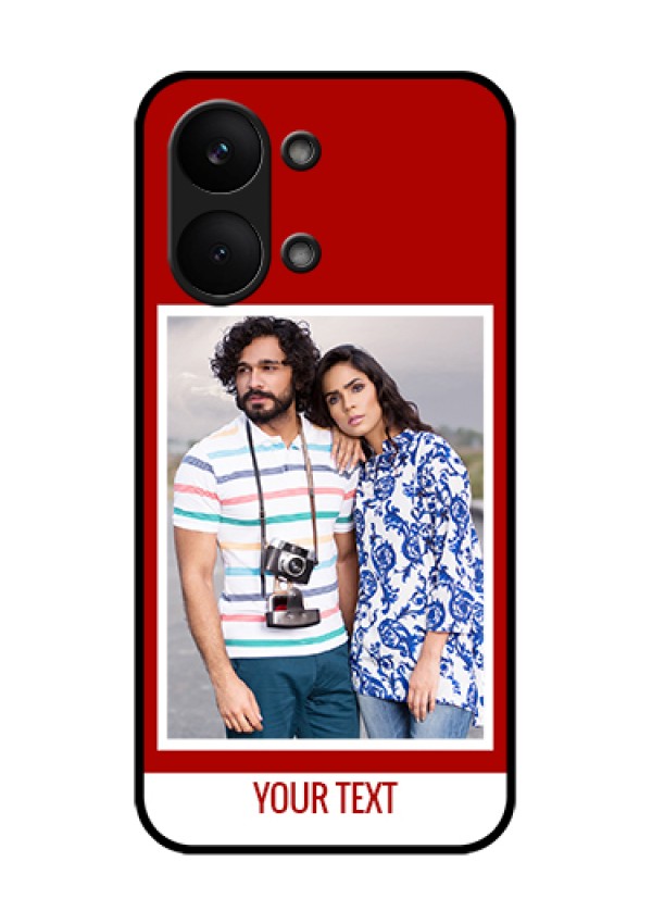 Poco X8 Pro Max 5G Custom Glass Phone Case - Red Color Design