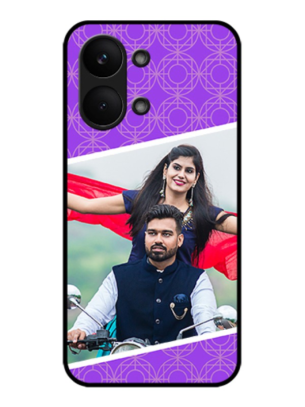 Custom Poco X8 Pro Max 5G Custom Glass Phone Case - Violet Color Pattern Design