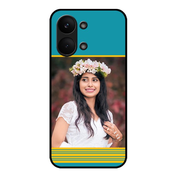 Poco X8 Pro Max 5G Custom Glass Phone Case - Yellow & Blue Design