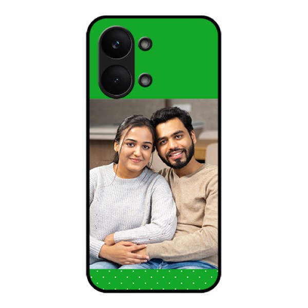 Poco X8 Pro Max 5G Custom Glass Phone Case - Green Pattern Design