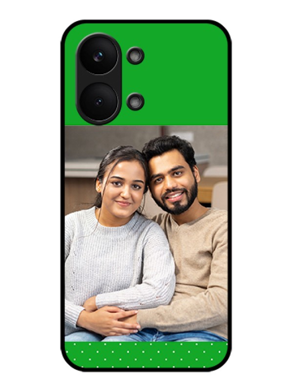 Custom Poco X8 Pro Max 5G Custom Glass Phone Case - Green Pattern Design