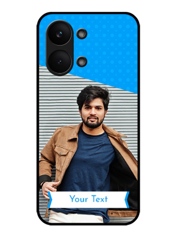 Custom Poco X8 Pro Max 5G Custom Glass Phone Case - Simple Blue Color Design
