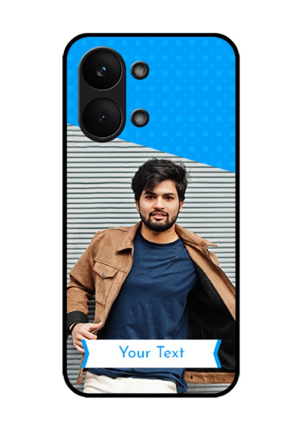 Poco X8 Pro Max 5G Custom Glass Phone Case - Simple Blue Color Design