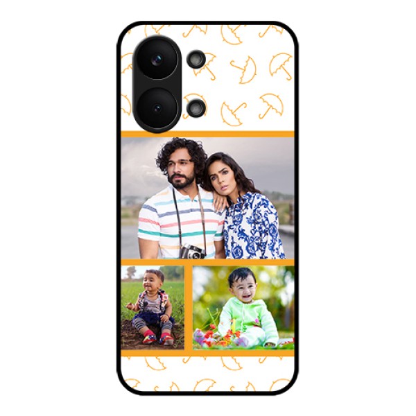 Poco X8 Pro Max 5G Custom Glass Phone Case - Yellow Pattern Design
