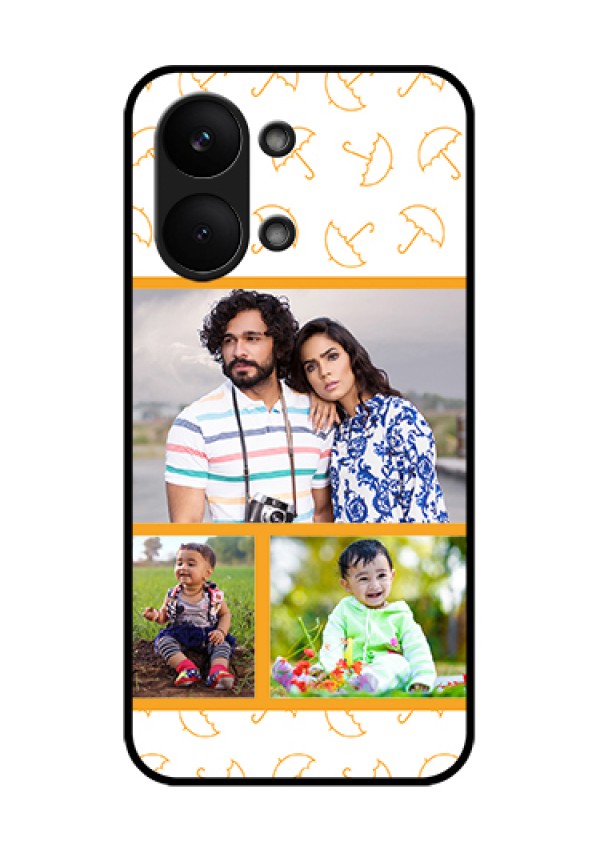 Poco X8 Pro Max 5G Custom Glass Phone Case - Yellow Pattern Design