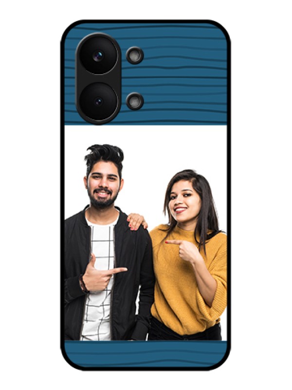 Custom Poco X8 Pro Max 5G Custom Glass Phone Case - Blue Pattern Cover Design