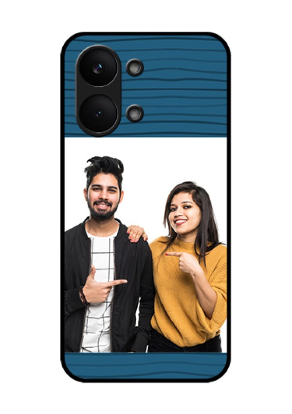 Poco X8 Pro Max 5G Custom Glass Phone Case - Blue Pattern Cover Design