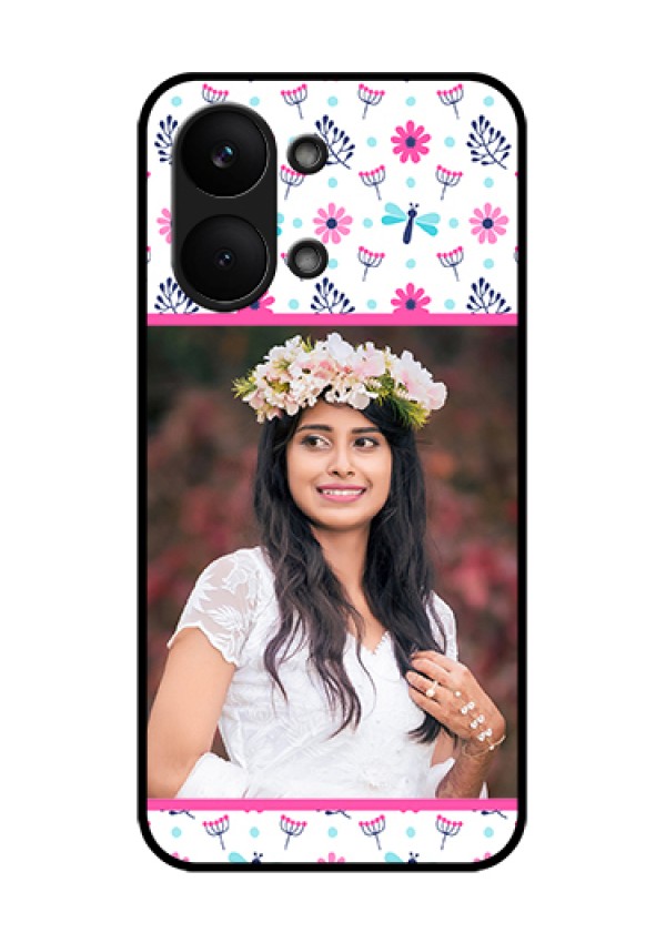 Poco X8 Pro Max 5G Custom Glass Phone Case - Colorful Flower Design