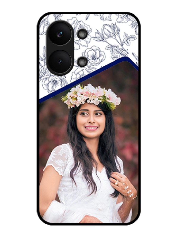 Custom Poco X8 Pro Max 5G Custom Glass Phone Case - Classy Floral Design